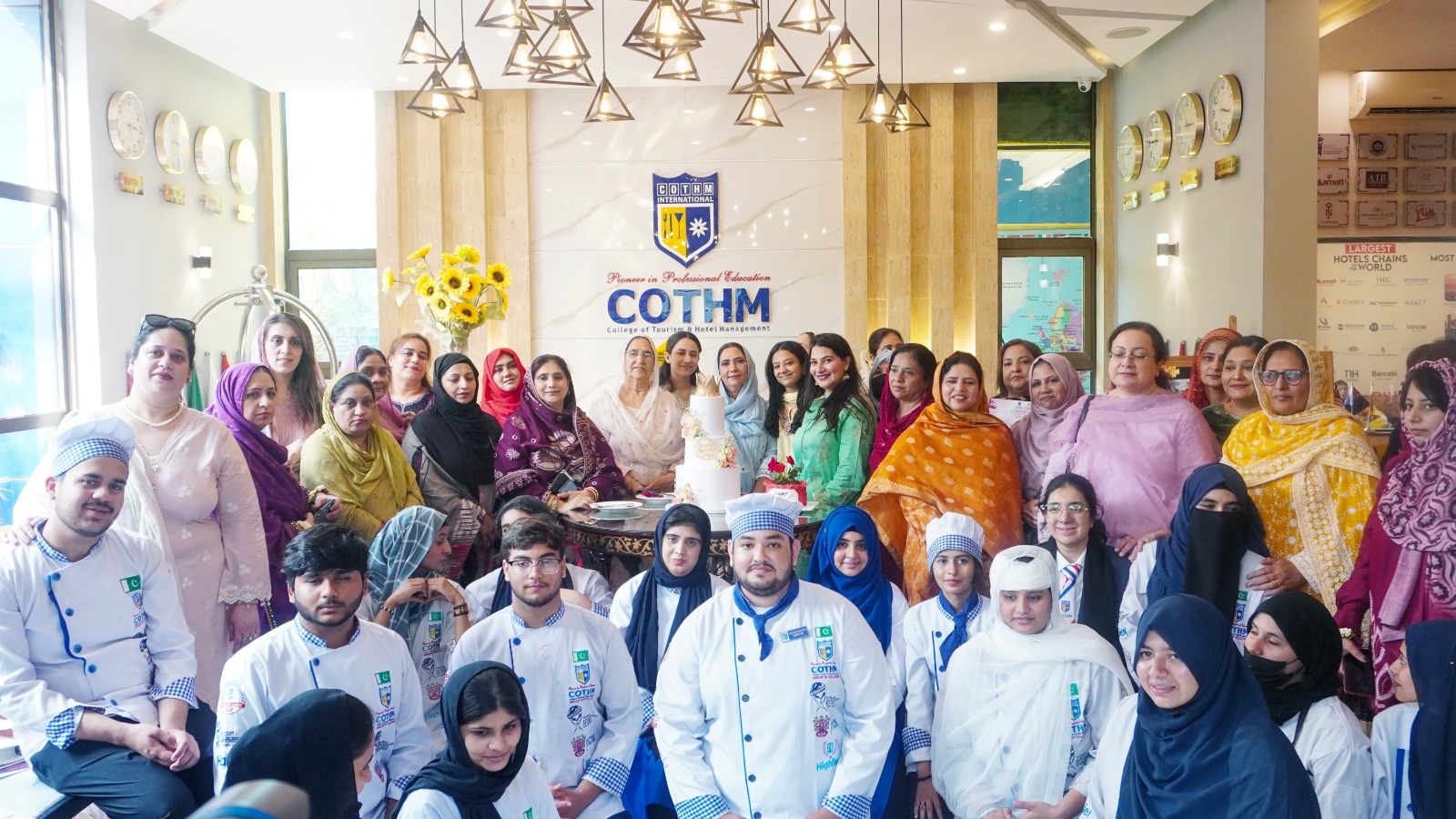 Families celebrating Mother’s Day at COTHM Pakistan
