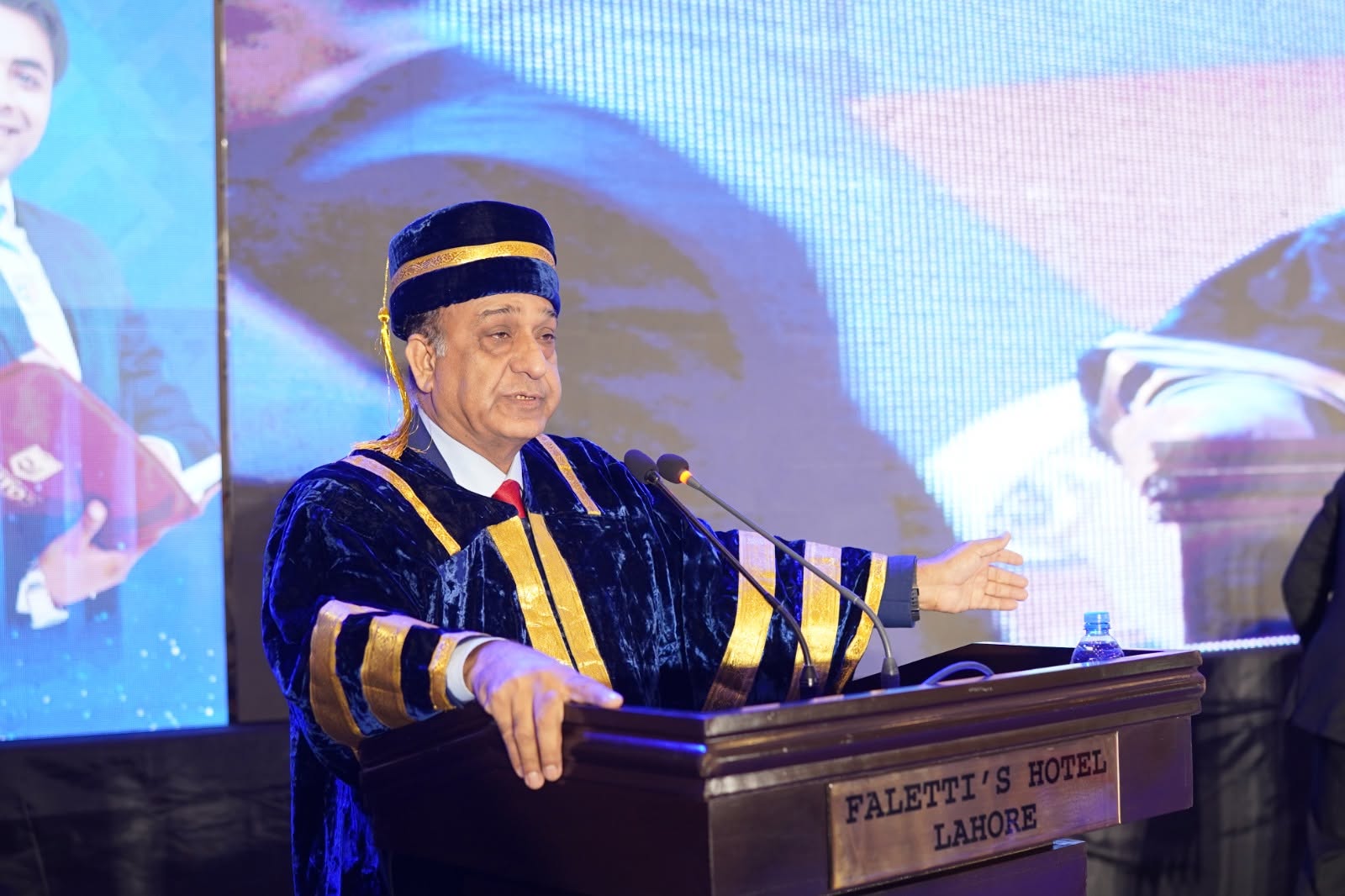 Ahmad Shafiq addressing students during COTHM Convocation 2026