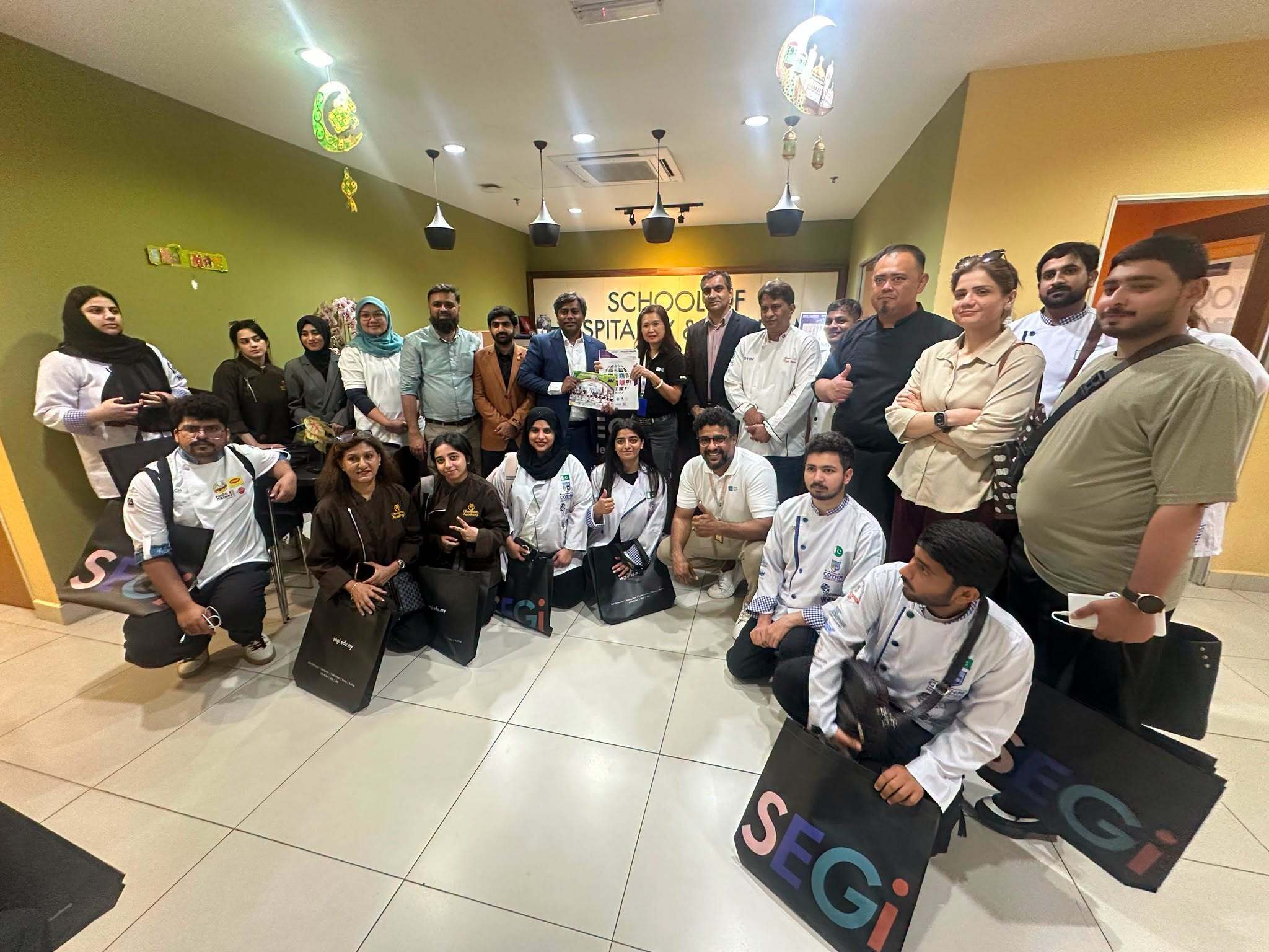 COTHM Pakistan students exploring SEGi University campus