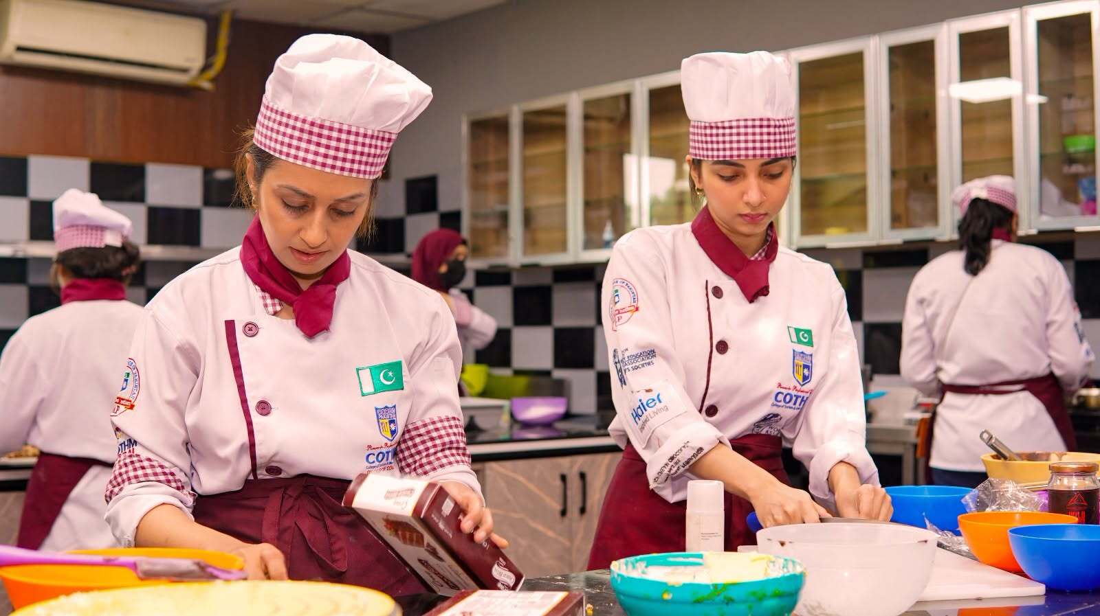 COTHM baking students demonstrating industry standard skills