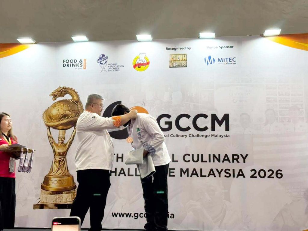 COTHM chefs receiving bronze medals in Malaysia culinary competition