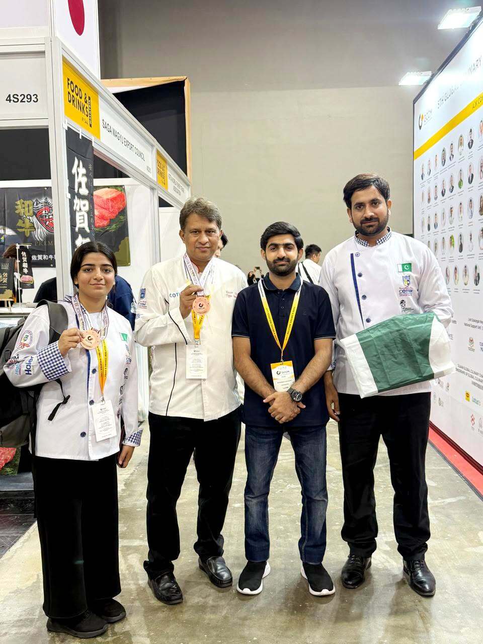 Pakistani culinary team celebrating international competition participation